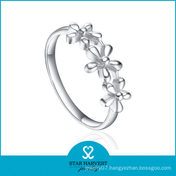 Flower Shaped 925 Sterling Silver Ring (SH-R0390)